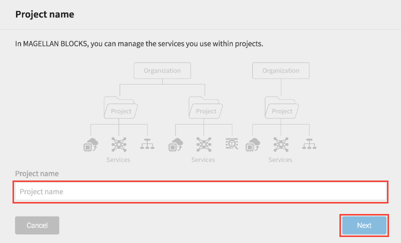 MAGELLAN BLOCKS project name setting