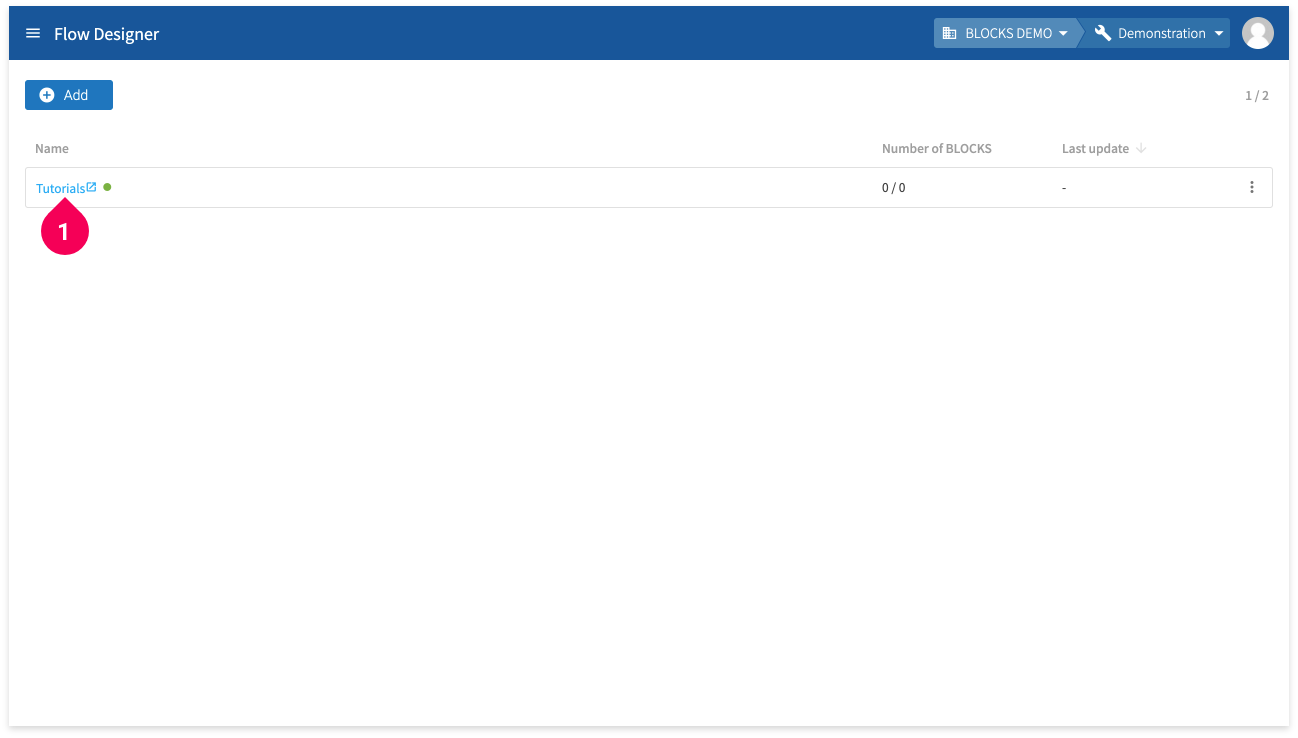 Opening a Flow Designer