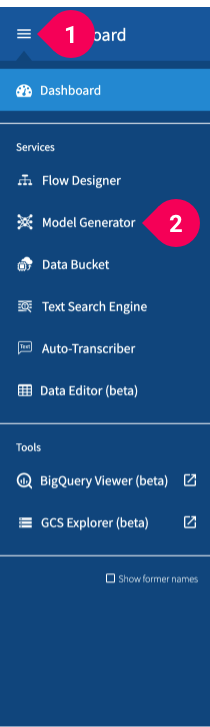 Switching to the Model Generator