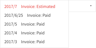 Organization settings invoice history viewer