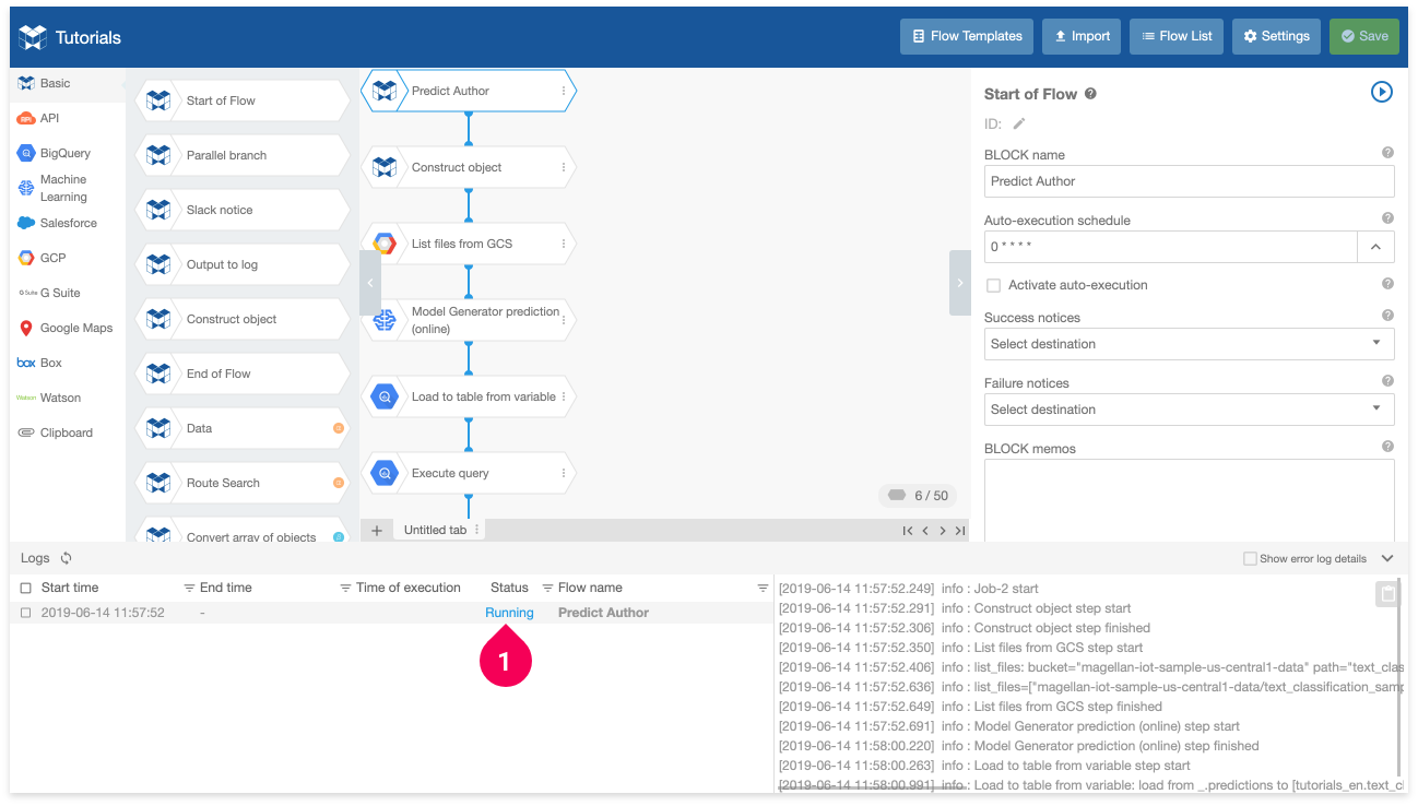 Checking on the status of a Flow while it executes