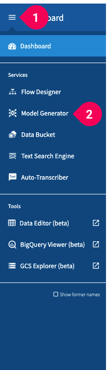 Opening the Model Generator