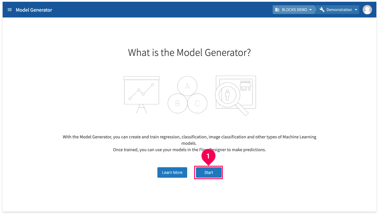 The What is the Model Generator screen