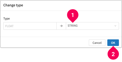 Changing a column type