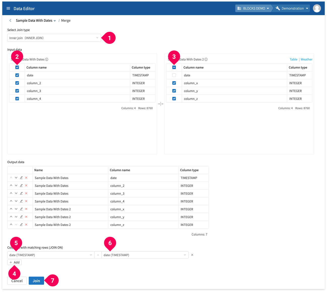 Configuring the merge settings