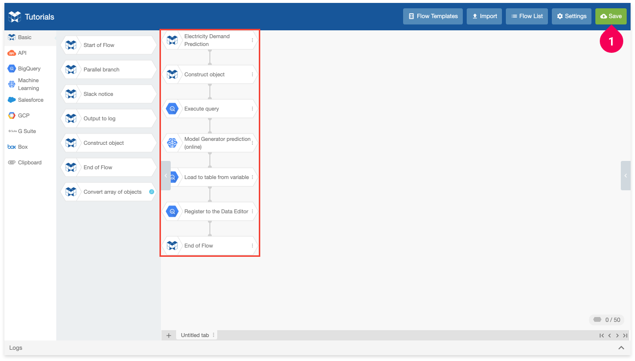 Saving in a Flow Designer