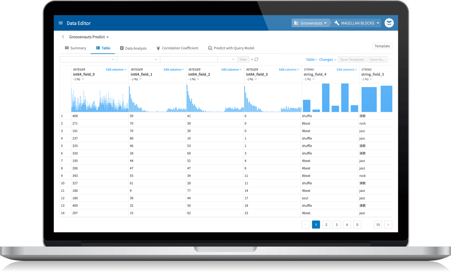 MAGELLAN BLOCKS dashboard screen