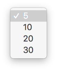 簡易検索アプリの limit 選択中の図