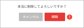削除の最終確認ダイアログ