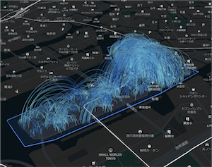清水建設スマートシティ：エリア内回遊状況の可視化